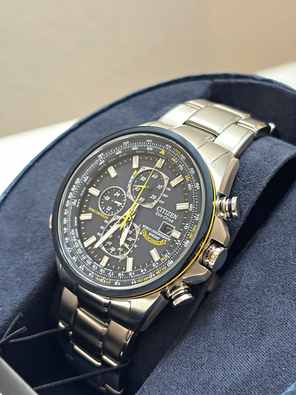 Citizen Eco-Drive Men’s Chronograph Radio Controlled World Time 200m Watch
