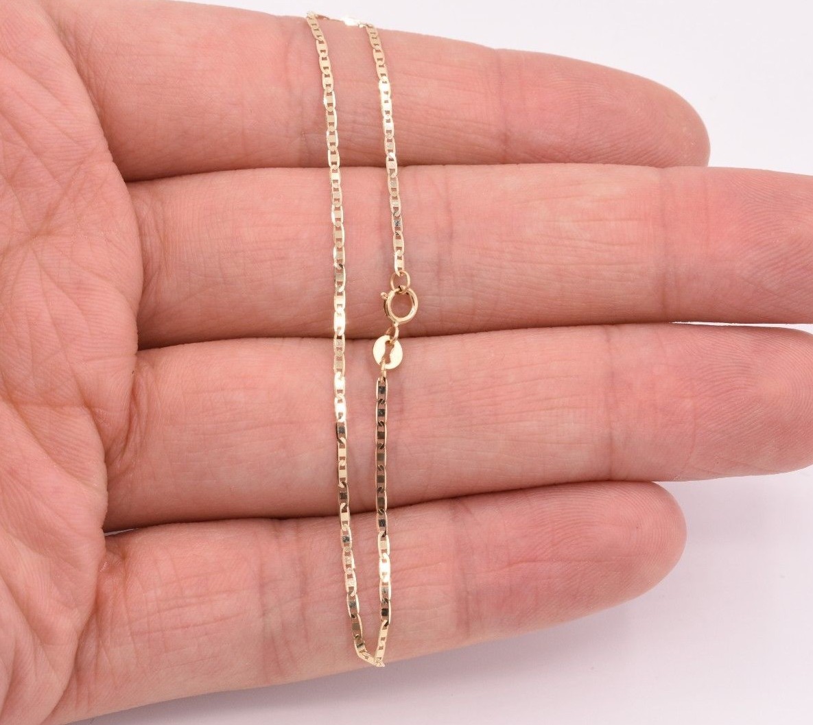 7″ Mariner Anchor Link Chain Bracelet Real Solid 10K Yellow Gold