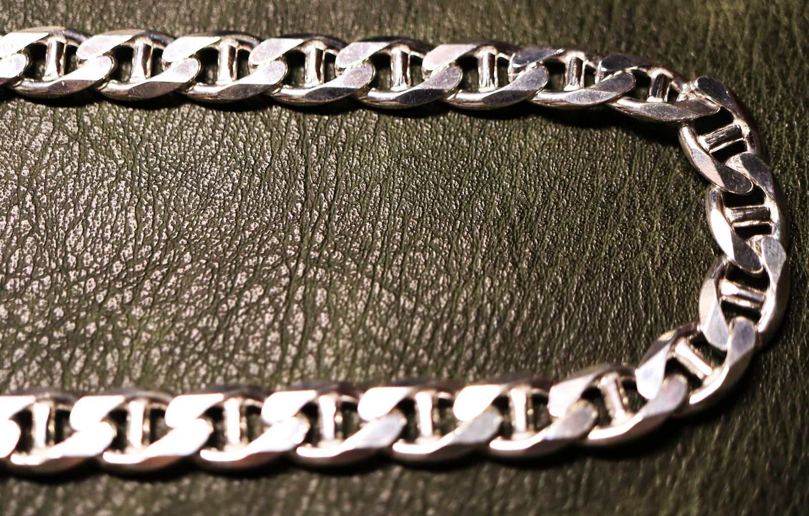 925 Sterling Silver Anchor Mariner Chain Necklace 24″ 11.5mm Solid Links 120.6g