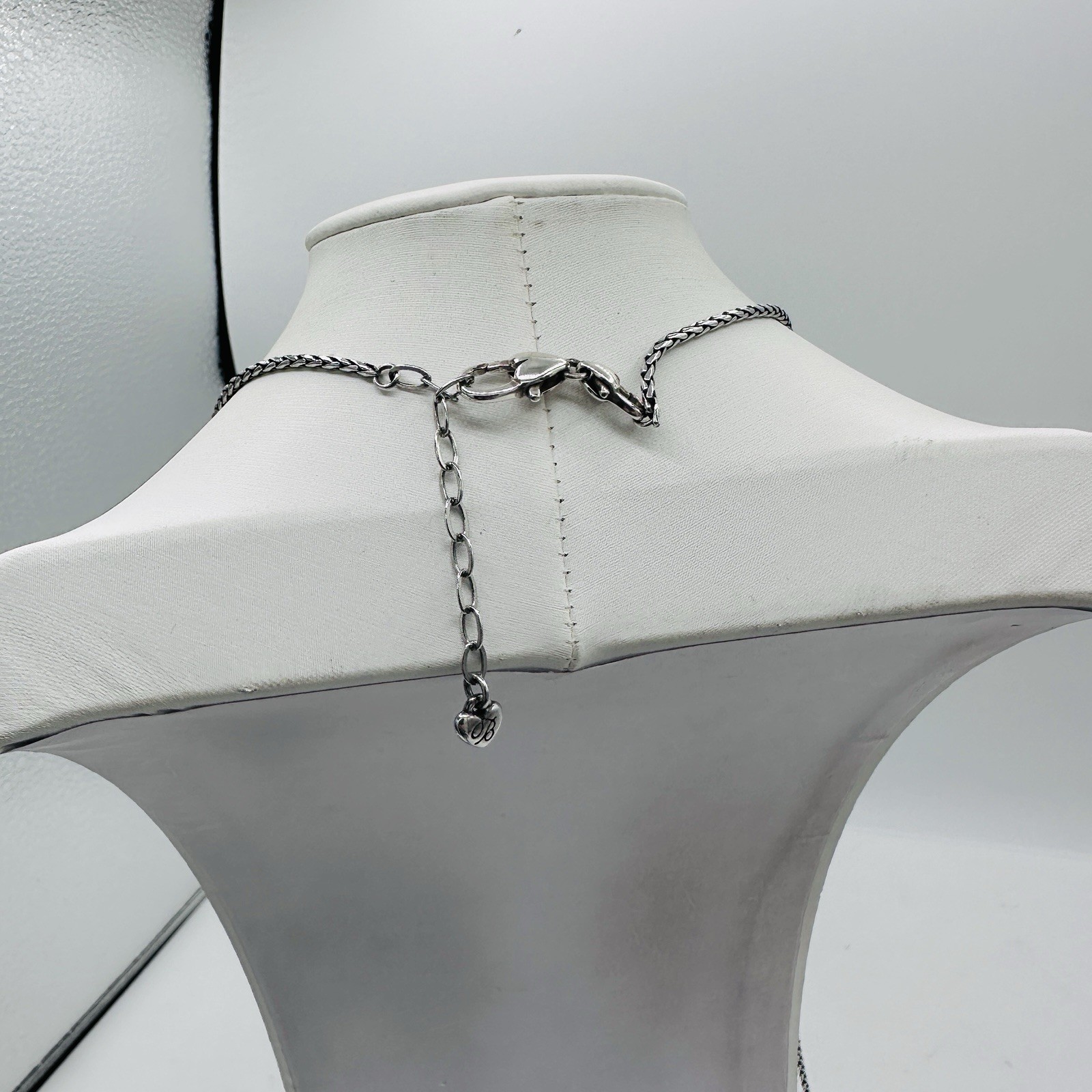 Brighton Celtic Endless Knot Pendant Necklace Adjustable Silver Interlock Chain