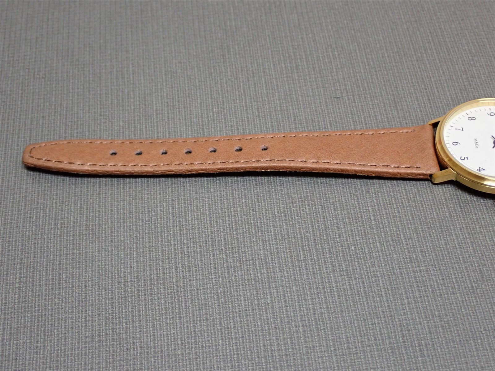 NEW Projects Watches PJT-7401BRBR Bodoni Brass M&Co 33mm Brown Leather Band