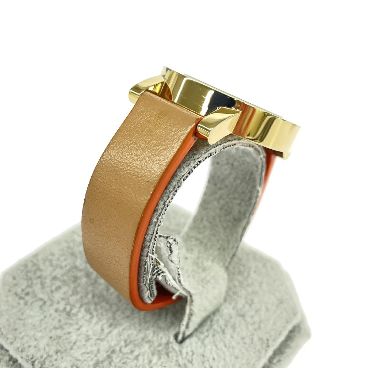 TORY BURCH Bracelet Watch Quartz SS Leather TBW6000 Ellsworth Gold Color Beige L