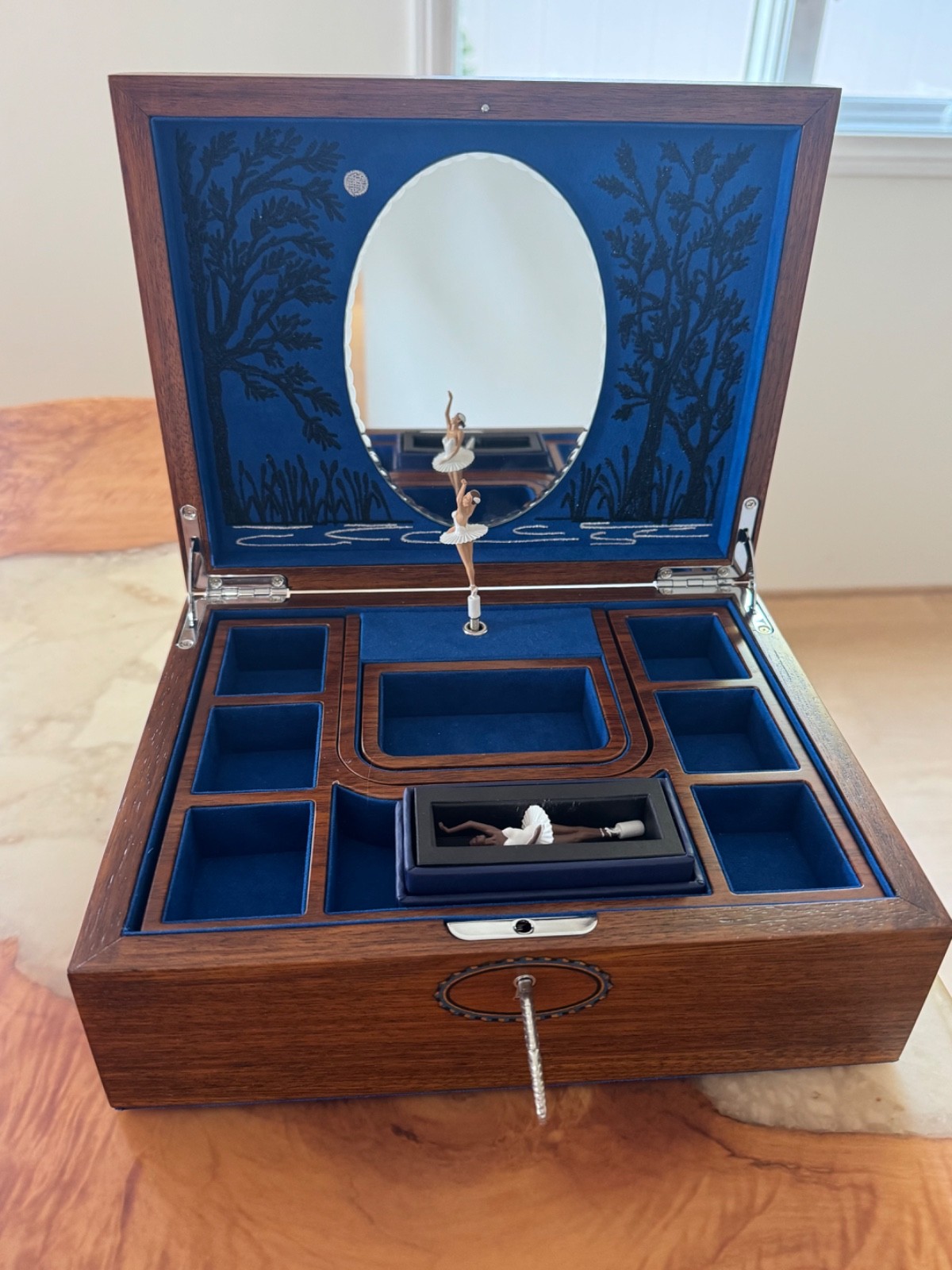 wolf ballet musical jewelry box