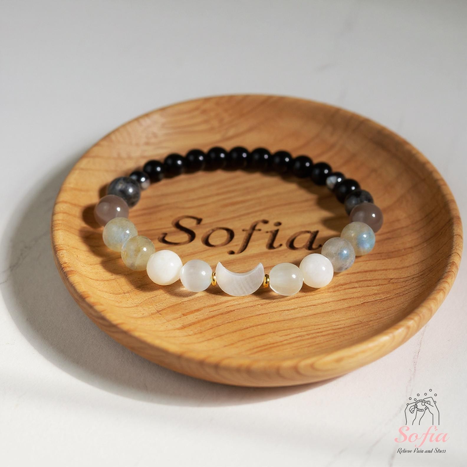 Moon Phase Crystal Bracelet Healing Gemstone Jewelry Gift Free US Shipping