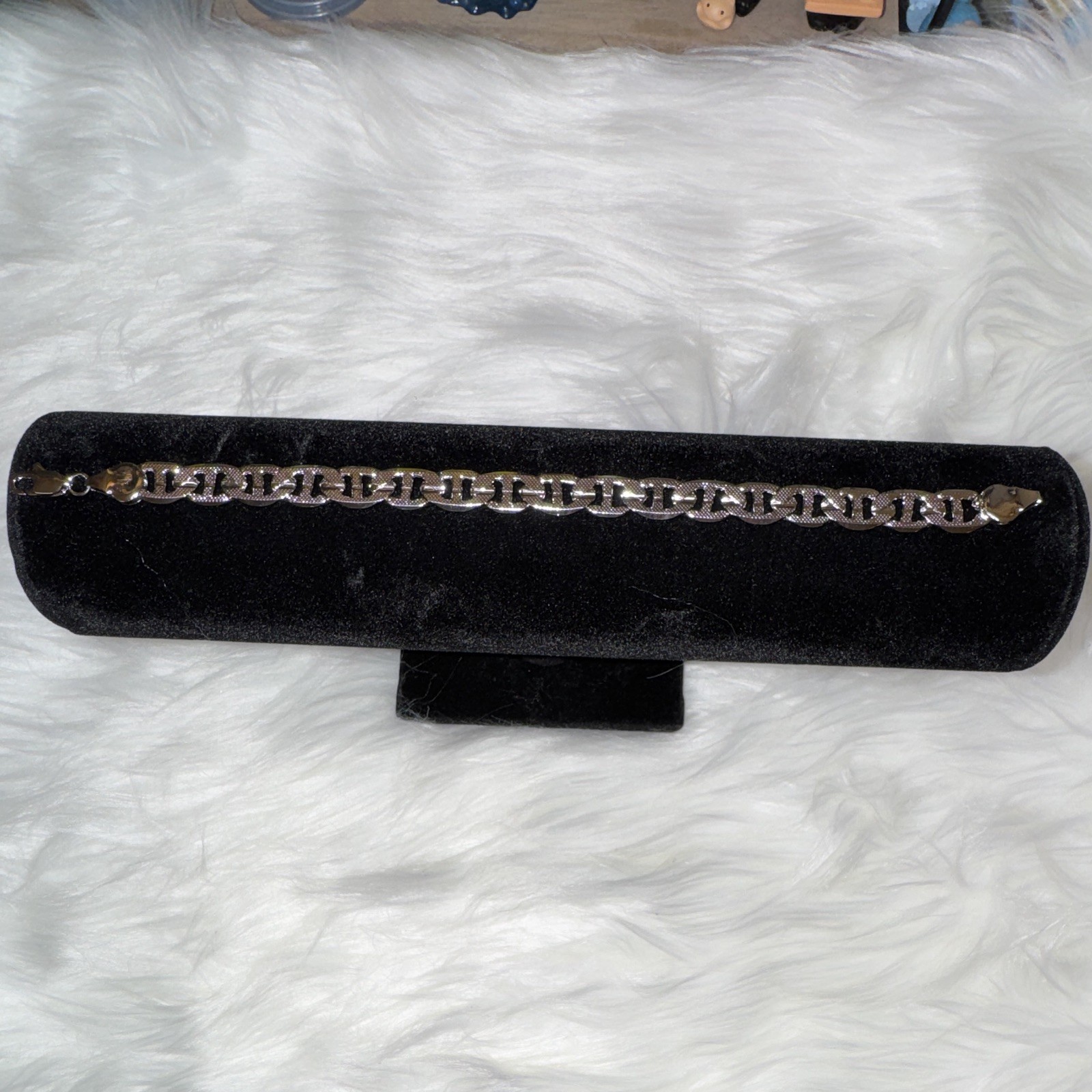 Mariner Link Bracelet 14K White Gold Filled, 8.5inch, 9.2mm, 14k Stamped