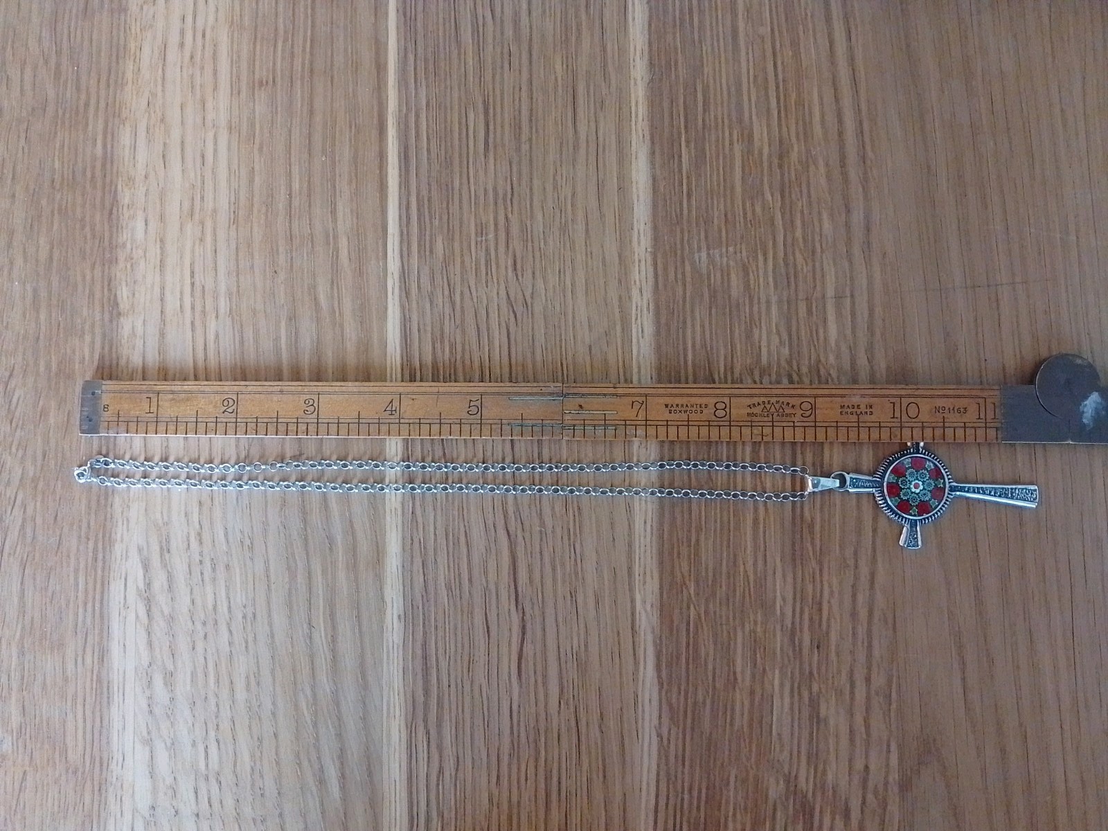 Superb 925 Sterling Silver & Millefiori Cross Necklace by Anna Marrone – 156 VE