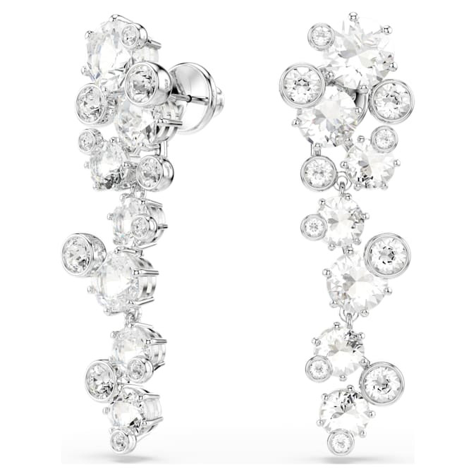 Swarovski Constella Earrings Mixed cut， rhodium plated