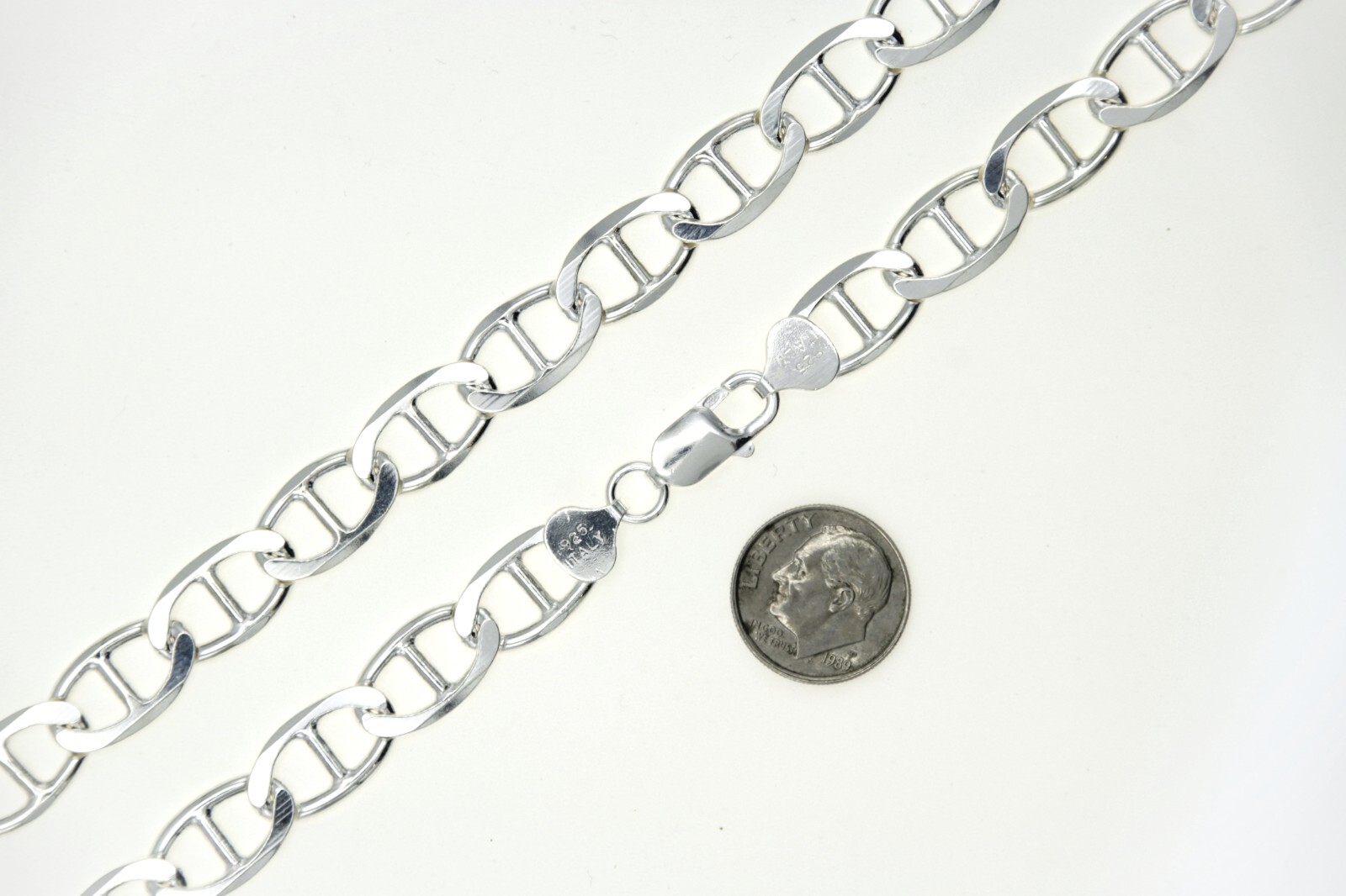 ITALY 925 SOLID Sterling Silver MARINER Chain Necklace or Bracelet 7″ – 36″
