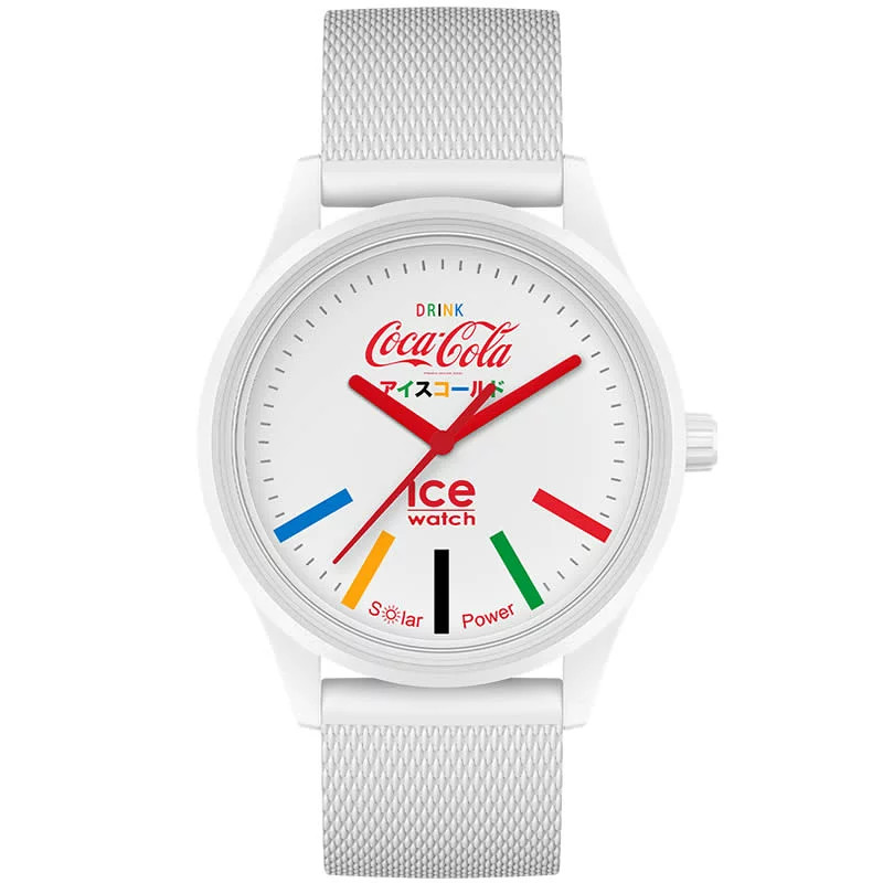ICE-WATCH Coca-Cola Solar White Watch ICE-019619 Limited Edition 40mm