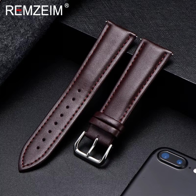 16mm 18mm 20mm 22mm 24mm Genuine Leather Watch Band Strap Bracelet