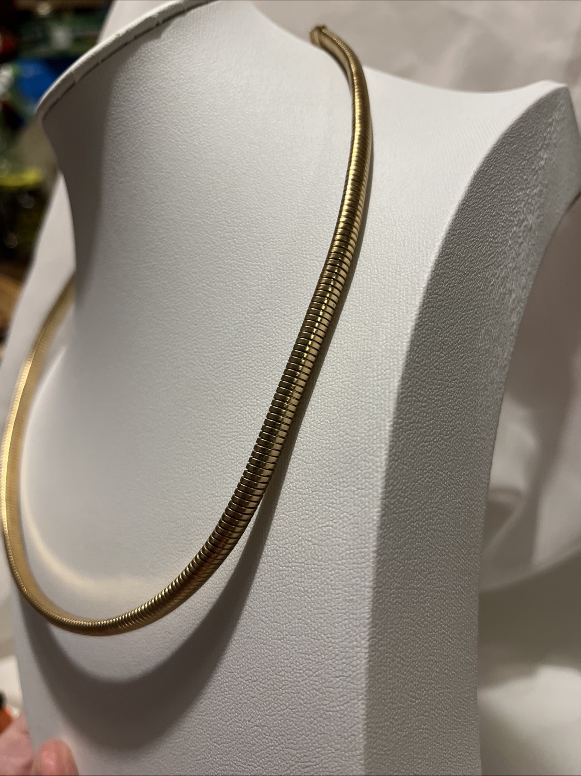 Chico’s Goldtone Round Snake Chain Necklace 18” With 4” Extension