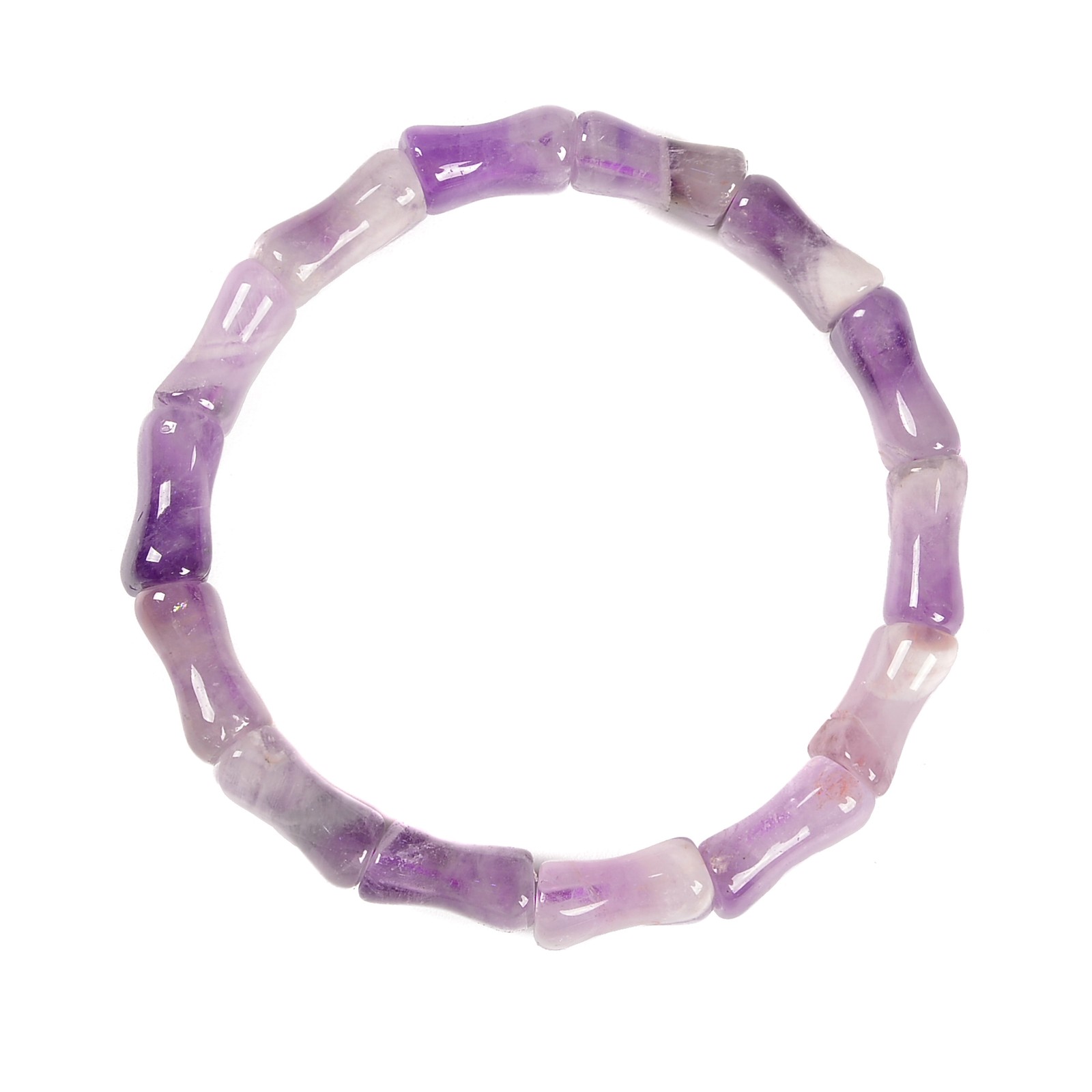 Chevron Amethyst Double Drill Bracelet Size Approx 12x15mm Length 7.5″ (12x15mm)