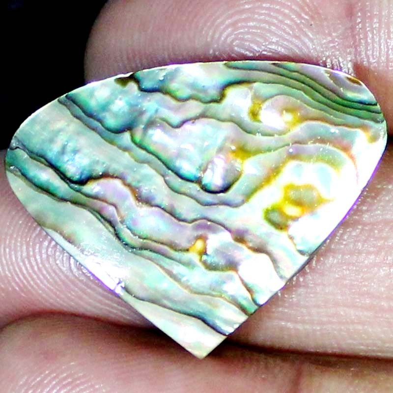 Shell 40.05CT 33X25X5mm Natural Abalone Shell Heart Cabochon Loose Gemstone BC70