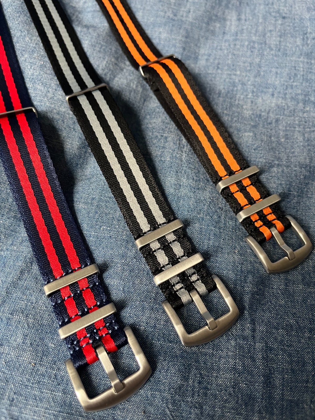 WISCASSET WATCH STRAPS Silky Sturdy Seatbelt One-Piece Military Watch Strap