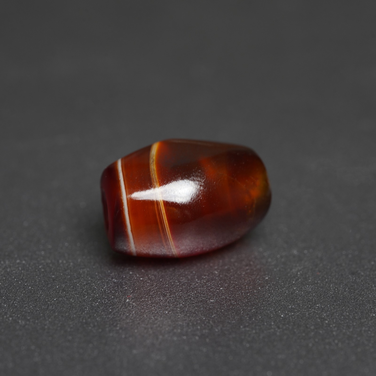 Hand Polished Natural Agate Bead Vintage Old Style Bracelet Accessory 3.3g