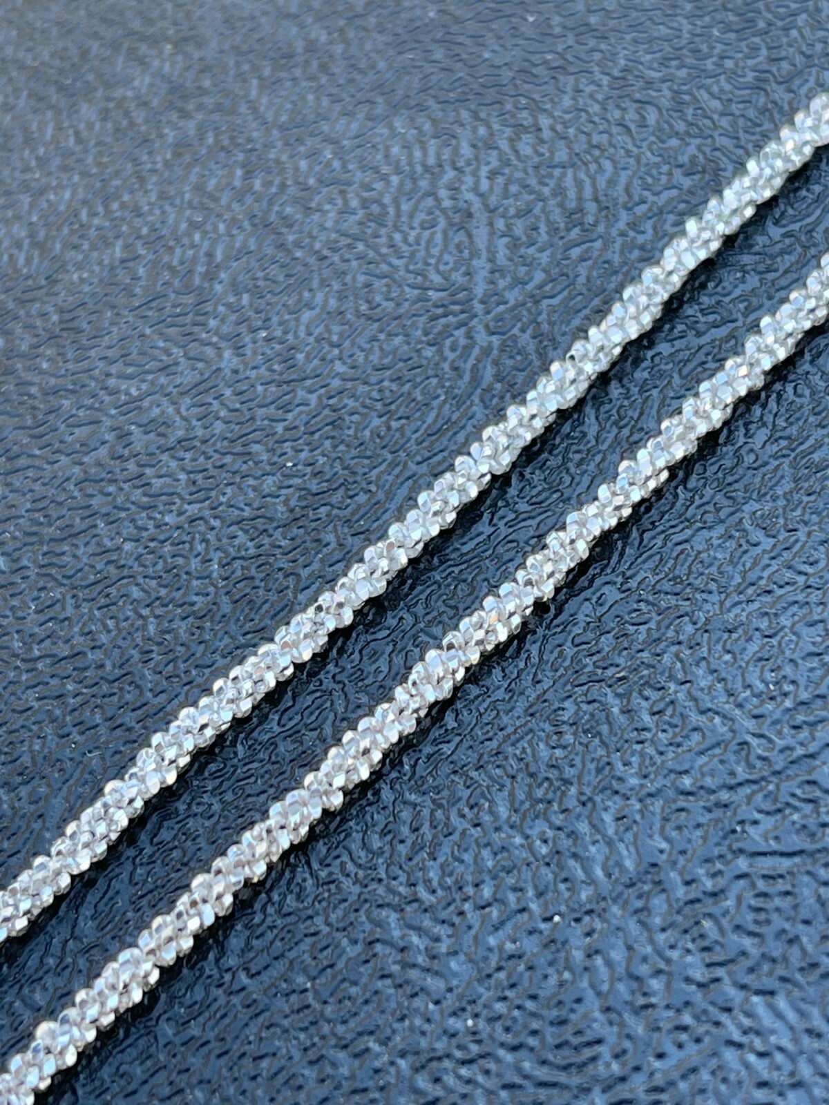 Real Solid 925 Sterling Silver Diamond Cut Sparkle Rope Chain Necklace 1mm – 3mm