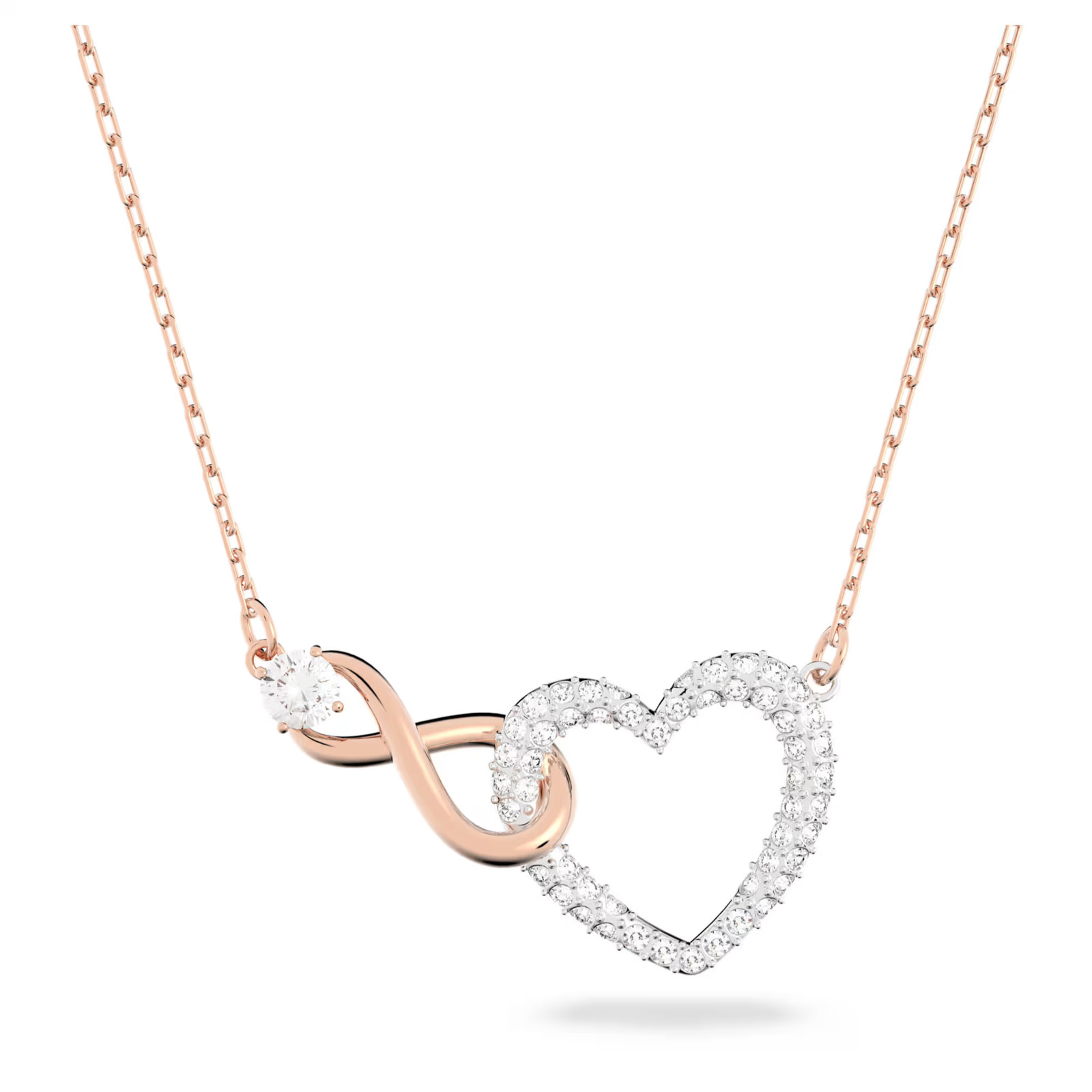 Hyperbola White Mixed Metal Finish Necklace Infinity Heart and New