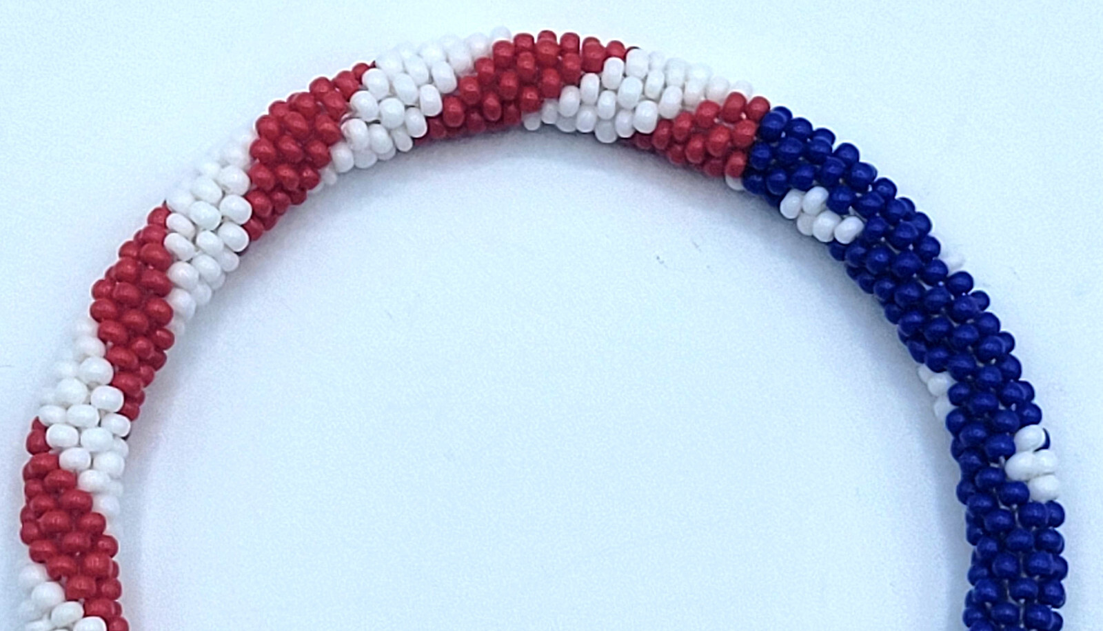 American Flag Style Stacked Bracelets Nepal Glass Bead Bracelet Seed Bead