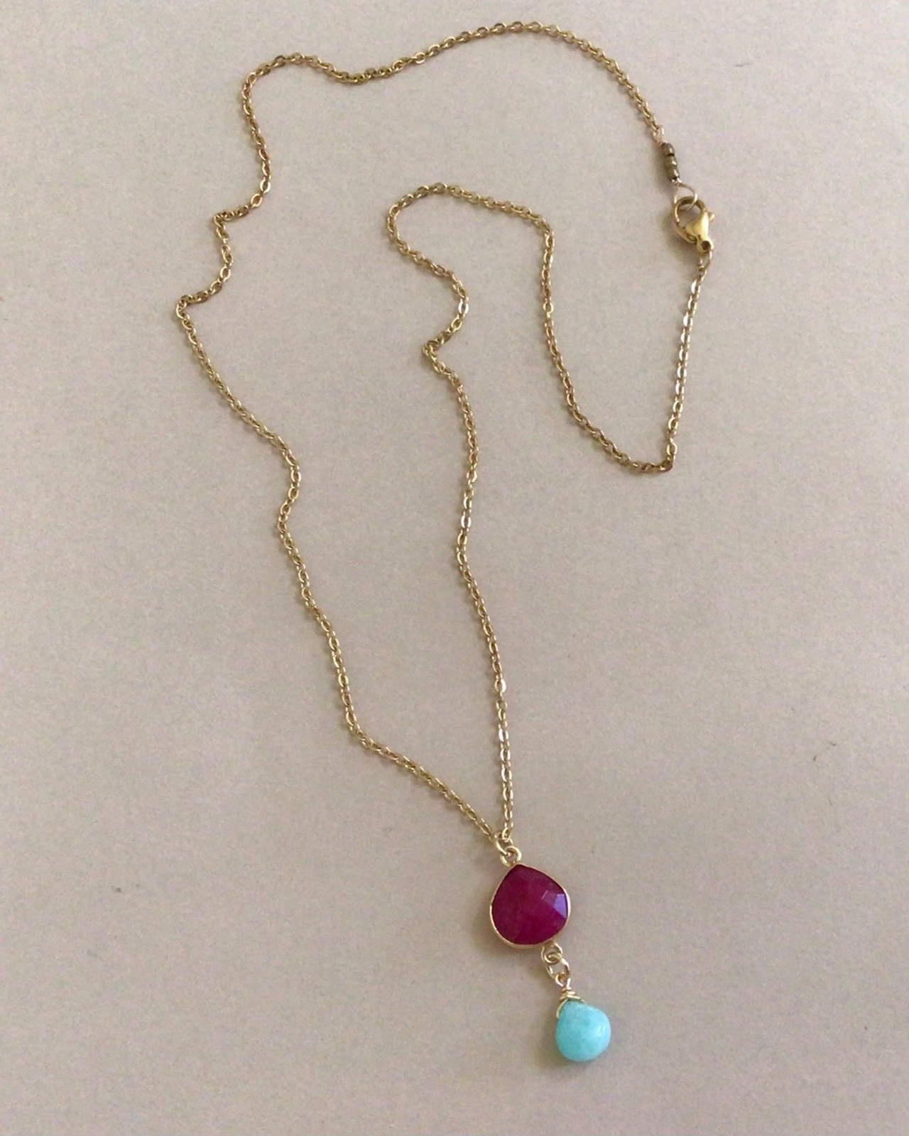 $199 NATURAL GEMSTONE SUNDANCE CHARM ARTISAN JEWELRY HANDMADE NECKLACE