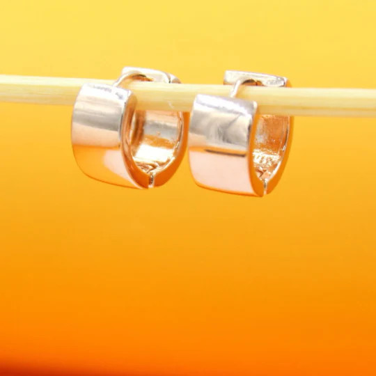 18K Gold Filled Thick Small Huggies