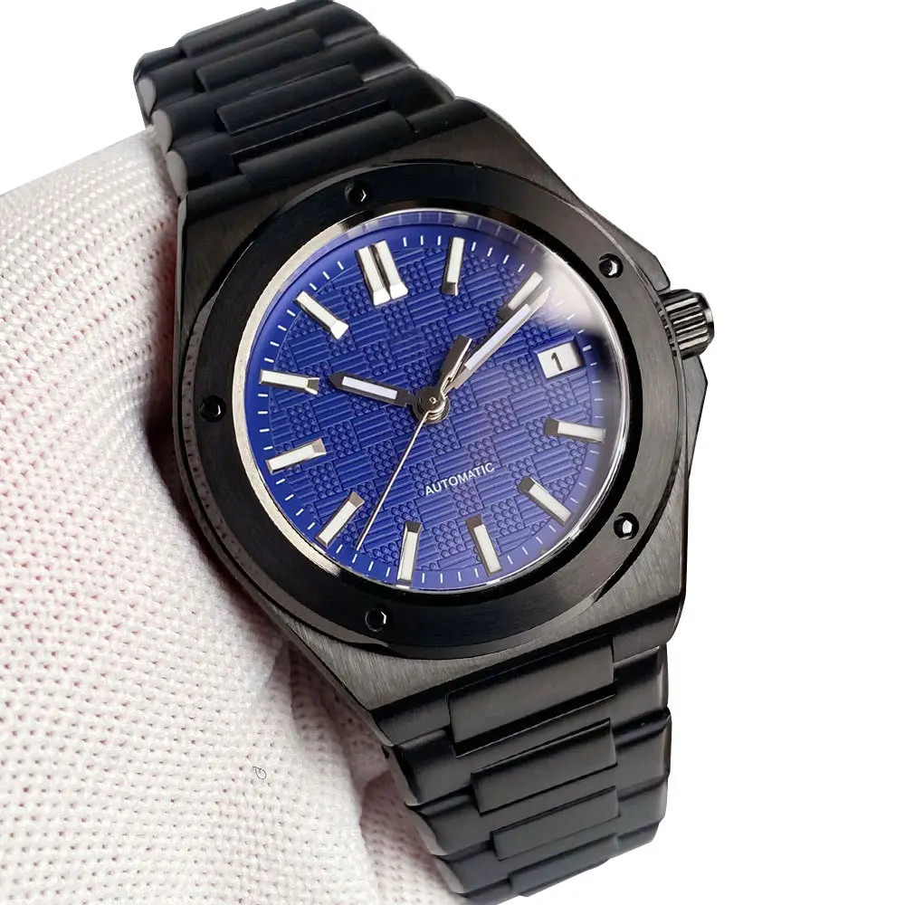 Tandorio Engineer Style Men’s Mechanical Watch For Japan NH35 Black PVD Case