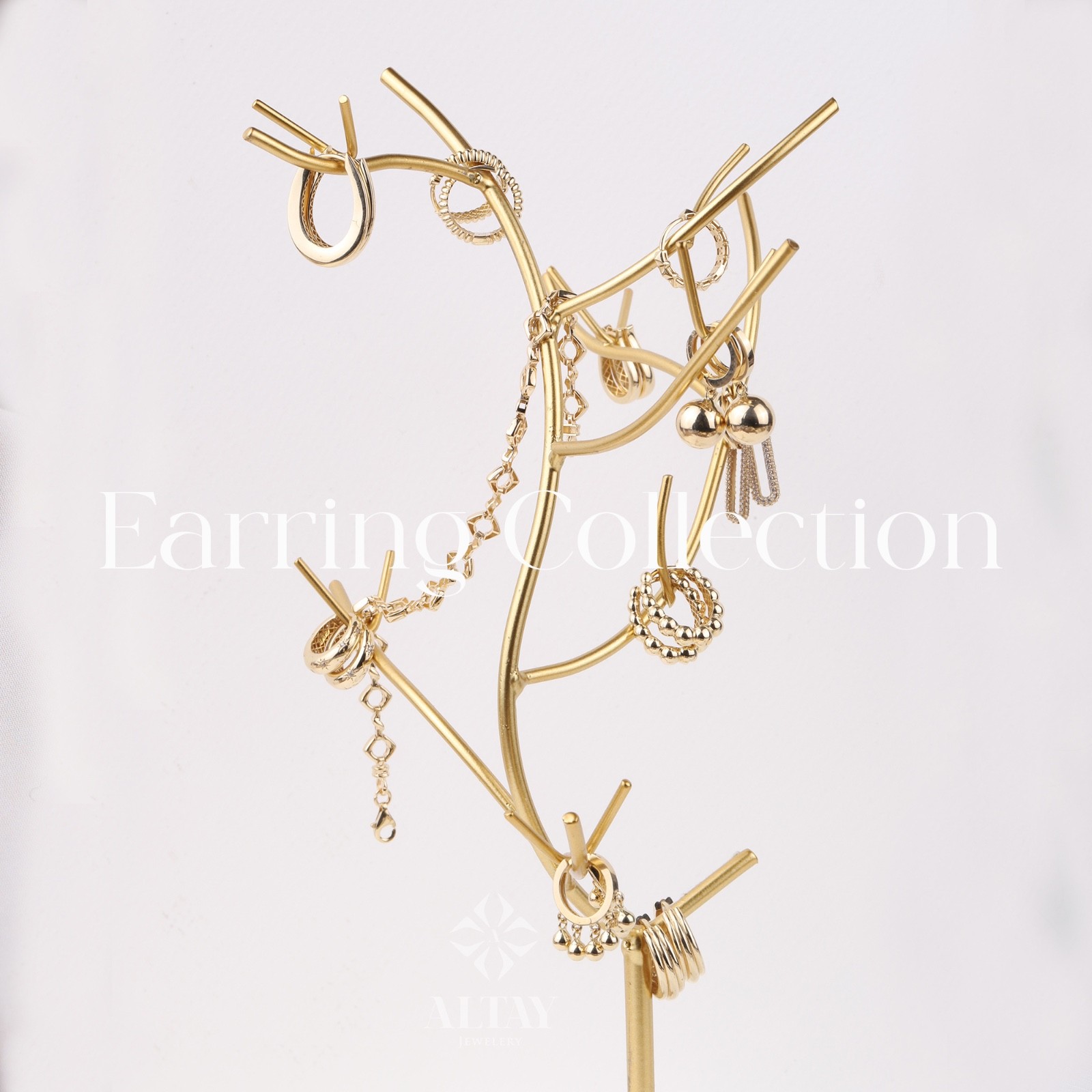 14K Gold Dangling Drop Earrings, Cz Diamond Earrings, Cartilage Upper Earlobe