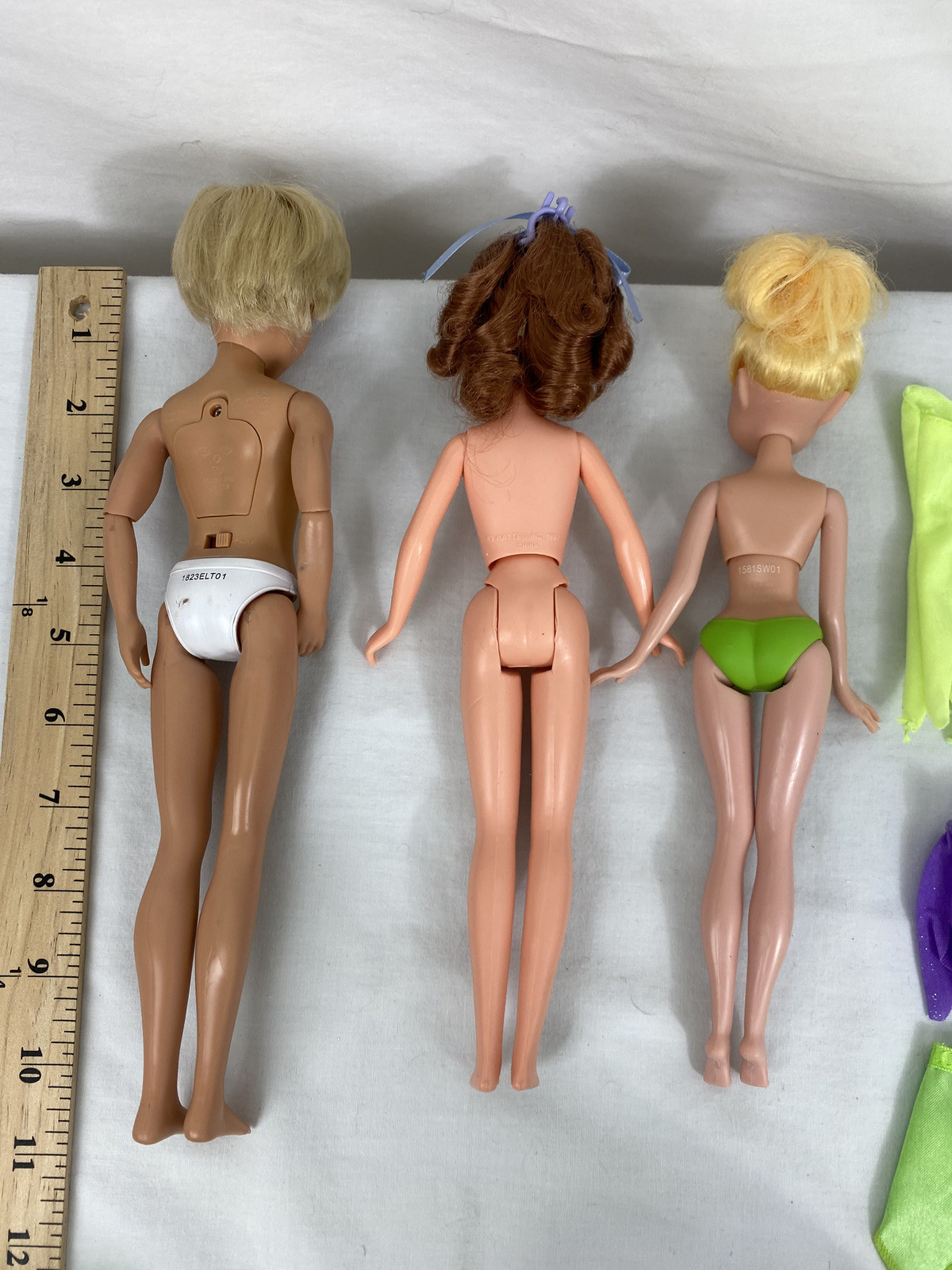 Disney Peter Pan Lot 3 Dolls + Tinker Bell Watch + 8 Outfits + Accessories