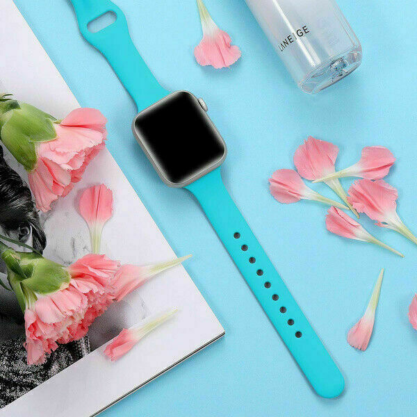 Soft Slender Silicone iWatch Band Strap For Apple Watch Series 9 8 7 41mm 45mm