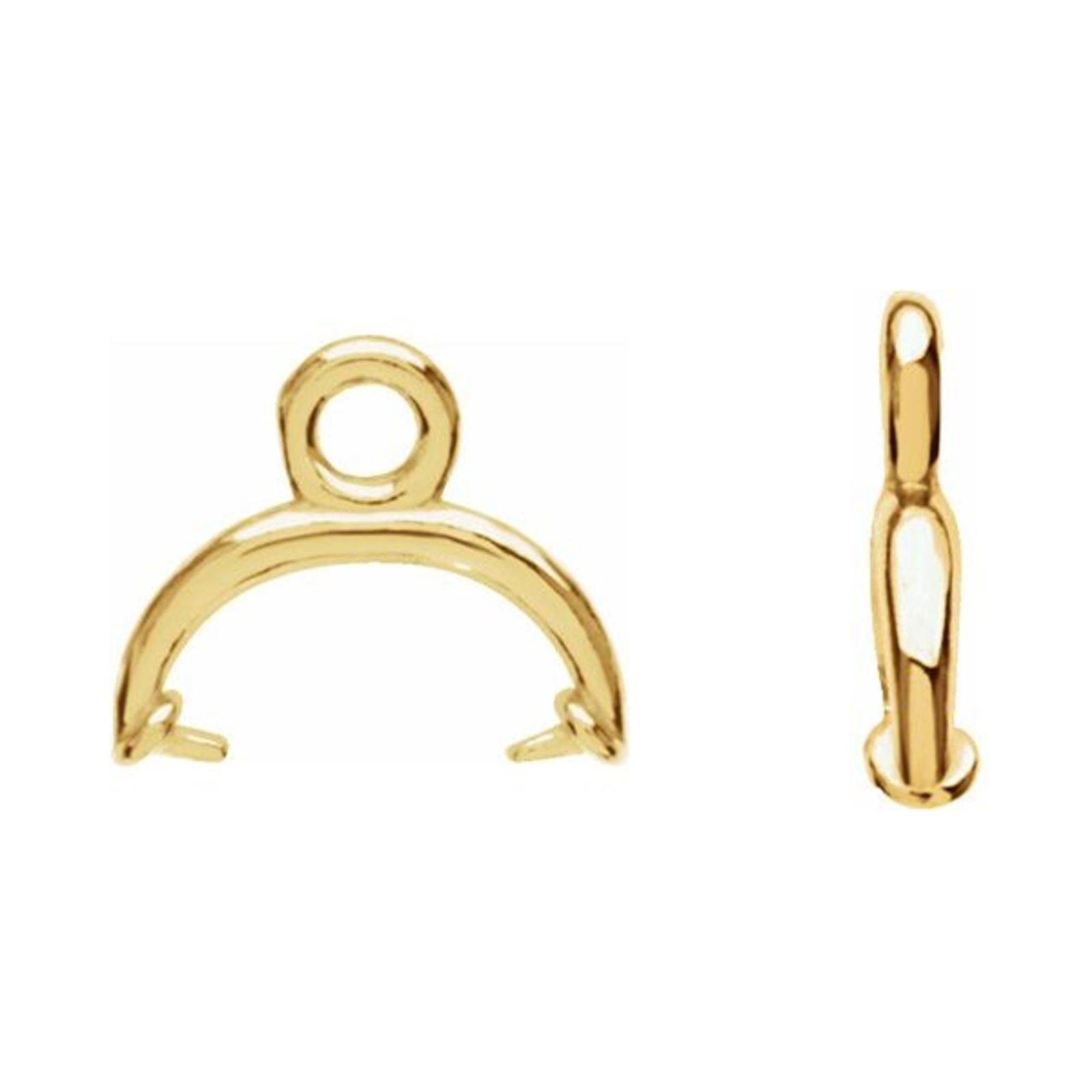 Solid 14K Gold Briolette Gem Stone Dangle Tear Drop Pendant Charm Mount Jewelry