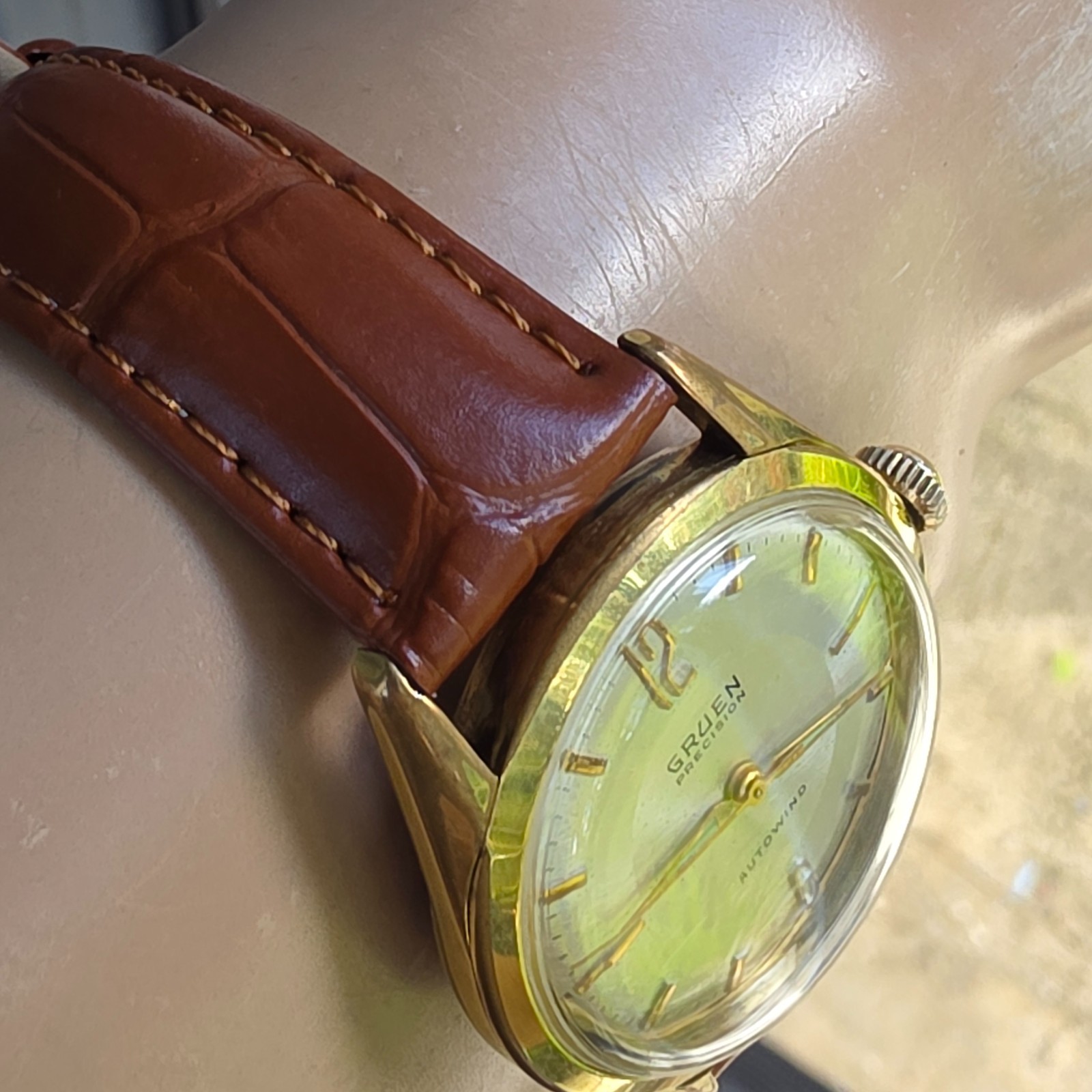 Vintage GRUEN men’s automatic watch N710SS SWISS 1960s