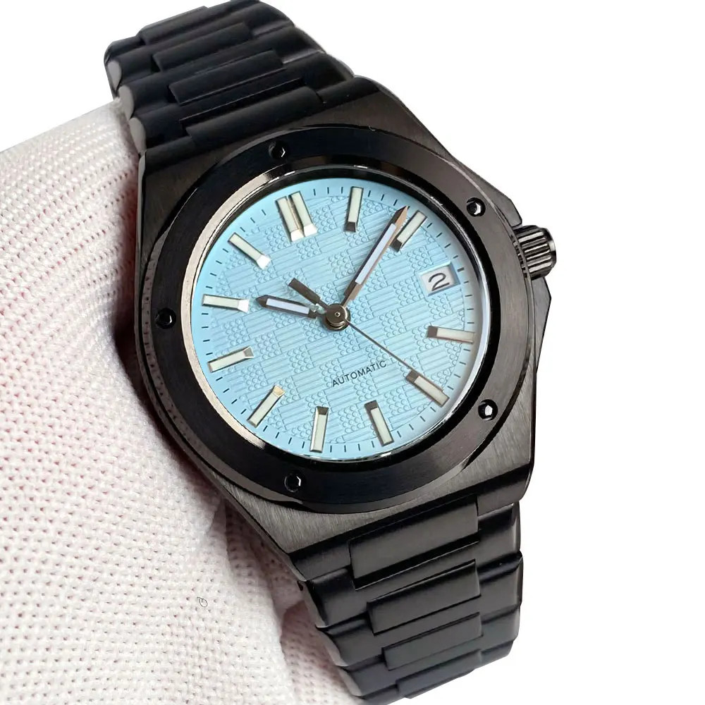 Tandorio Engineer Style Men’s Mechanical Watch For Japan NH35 Black PVD Case
