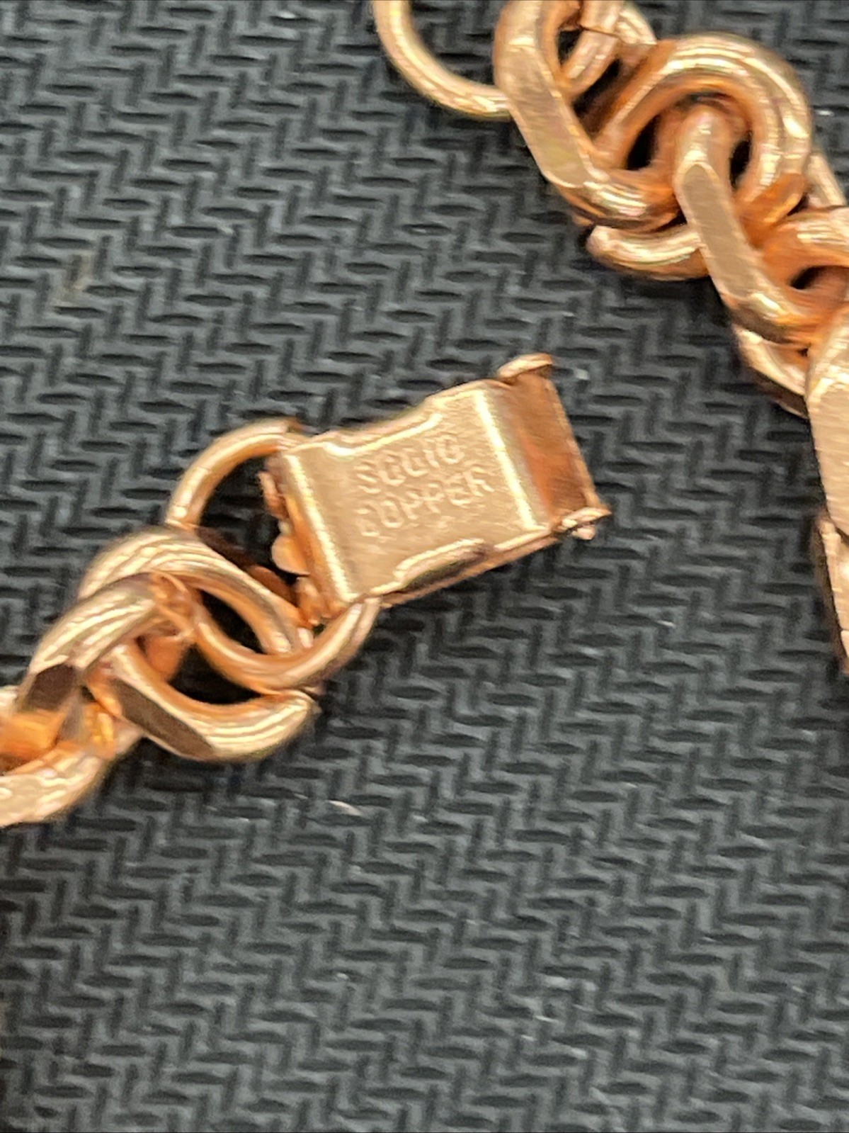 Pure Solid Copper Squared Link Chain Women And Men Chain Copper Necklace 18 Inch