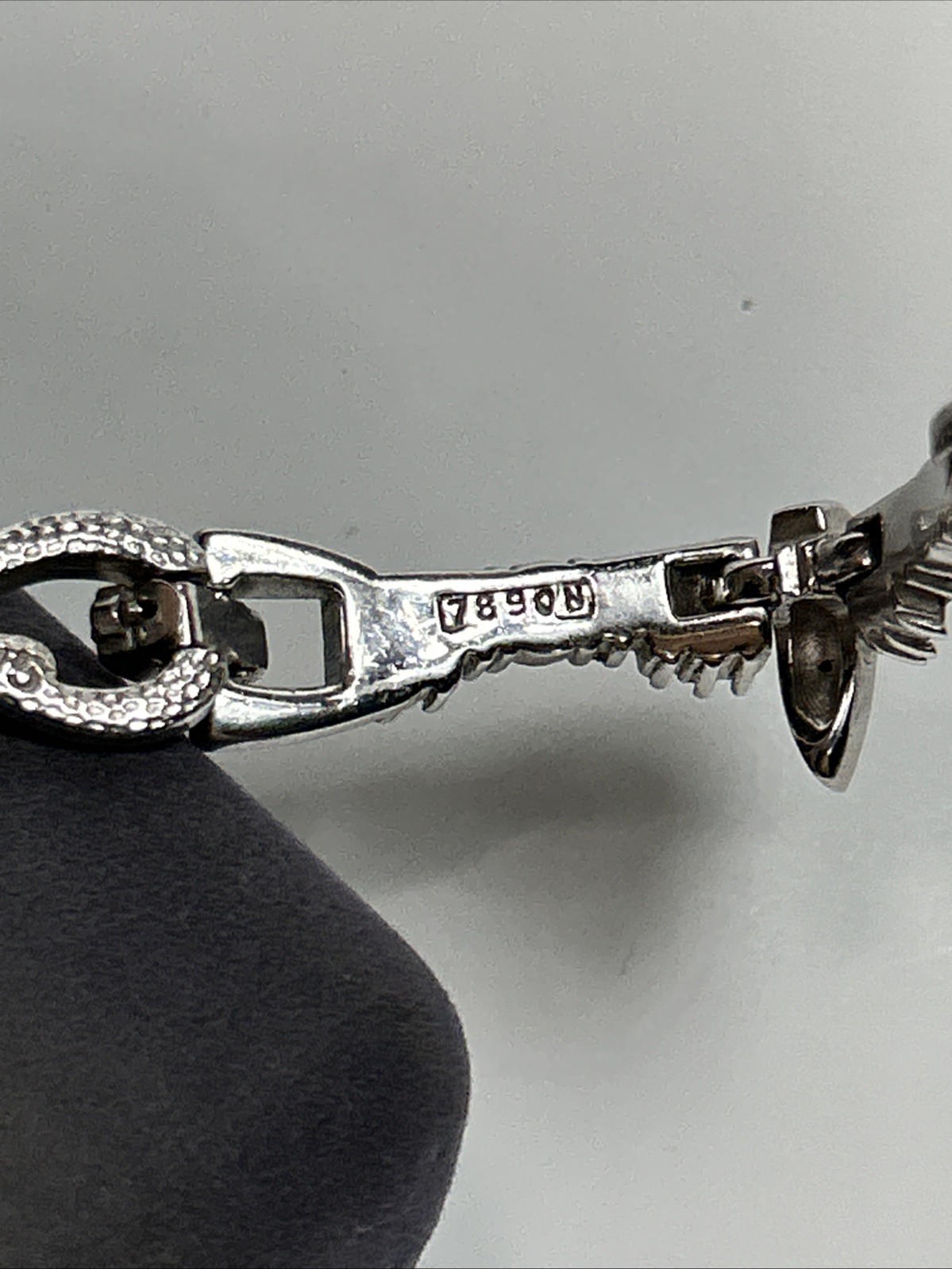 Vintage Marcel Boucher All Around Rhinestone Silver Collar Necklace 7890N