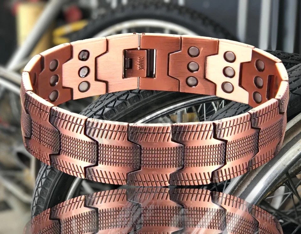 100% Pure Copper Magnetic Bracelet for Men Magnets Adjustable with Sizing Tool