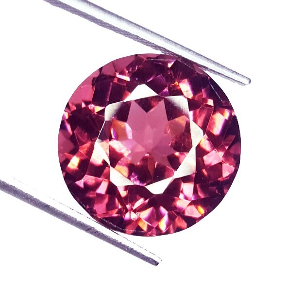 18 Ct Natural Padparadscha Sapphire Loose Gems Certified Round Cut Sapphire A41