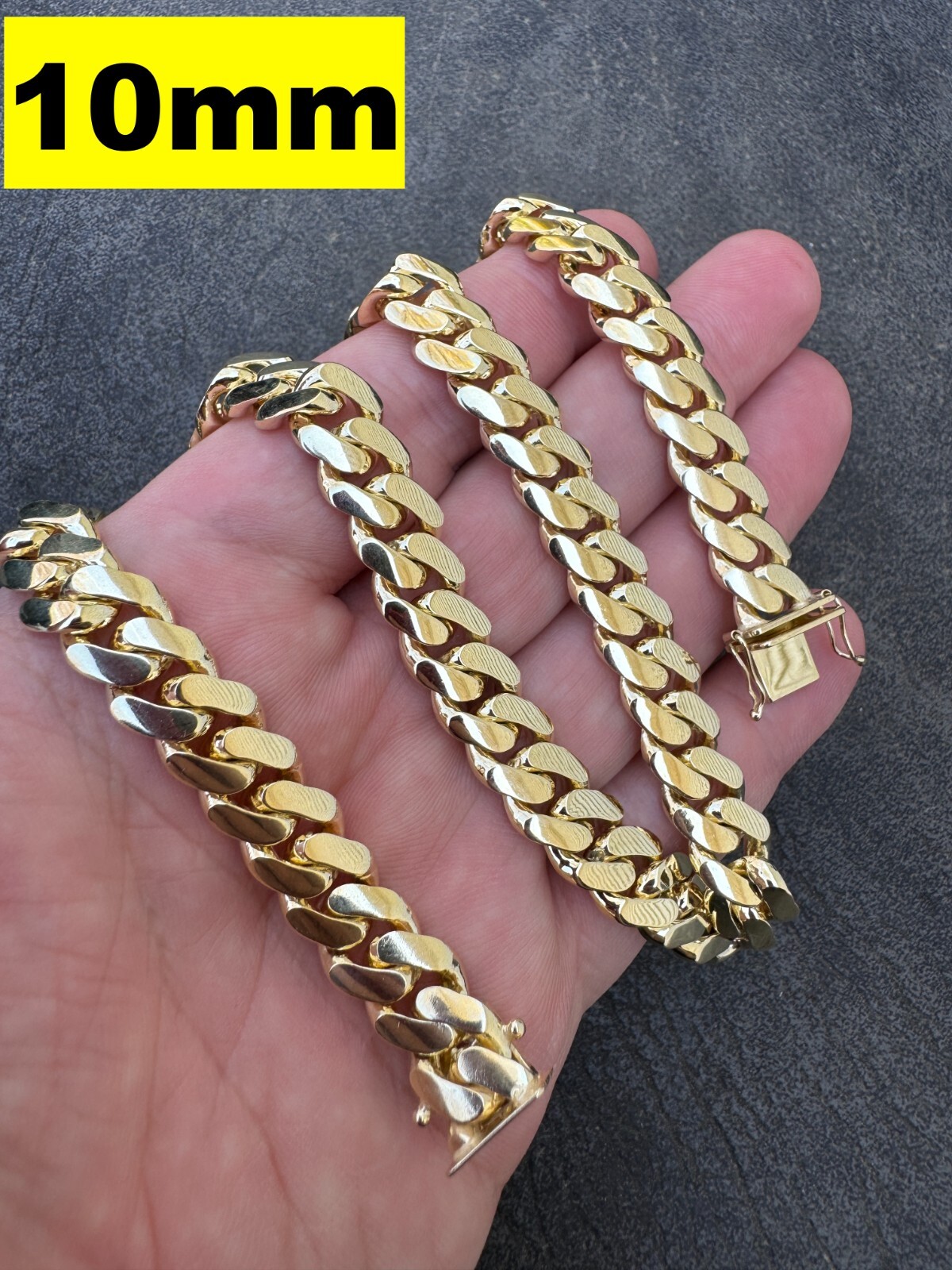 HANDMADE Tight Link Solid 10k Gold Miami Cuban Link Chain Or Bracelet Necklace