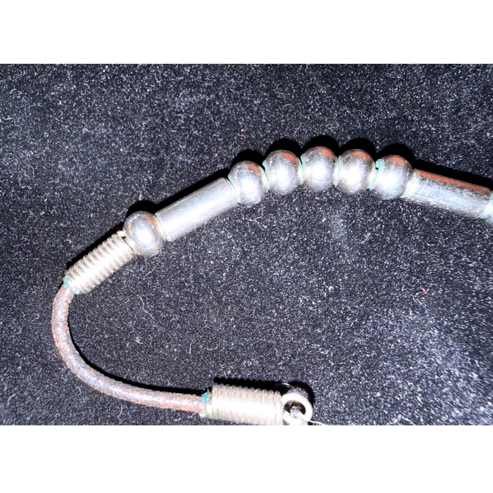 Vintage Indian Metal & Leather Bracelets Set of 2 | Handmade Boho Ethnic India