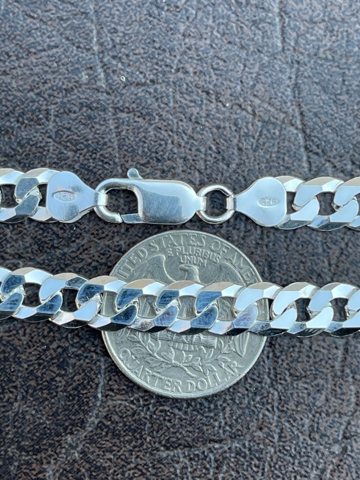 Solid 925 Sterling Silver Men’s Miami Cuban Link Chain Necklace 8mm ITALIAN MADE