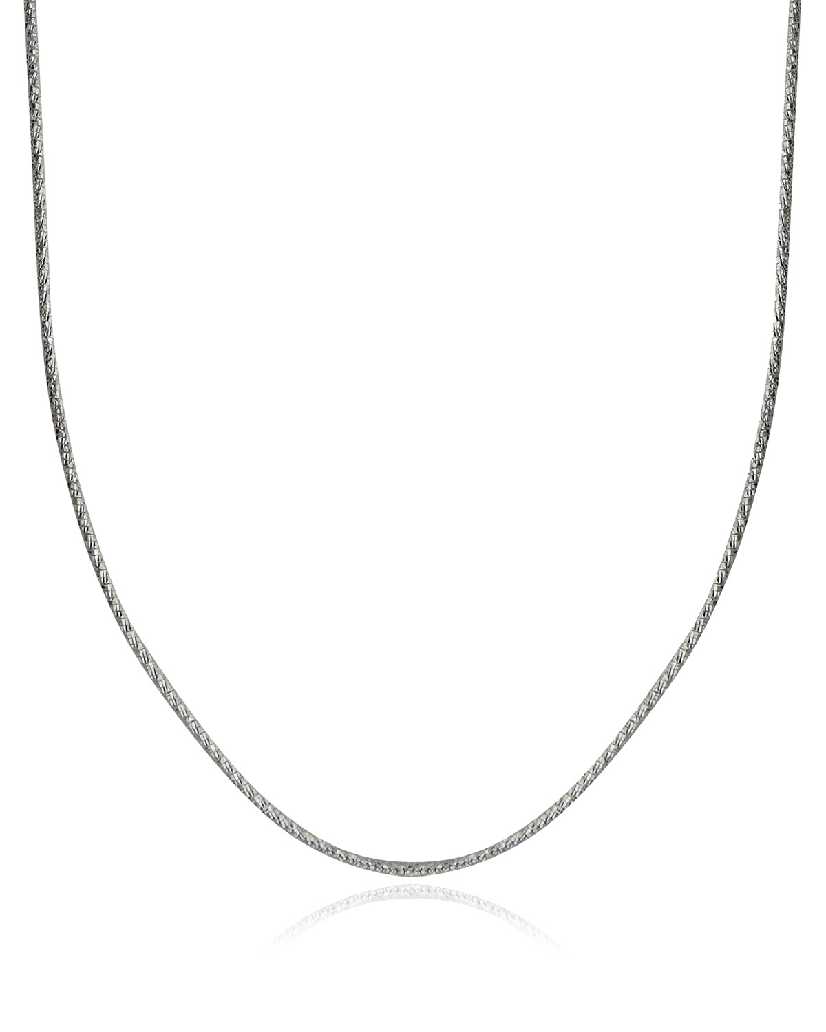 1mm Diamond Cut Snake Chain Necklace – 925 Sterling Silver – 16 18 20 22 24 30″