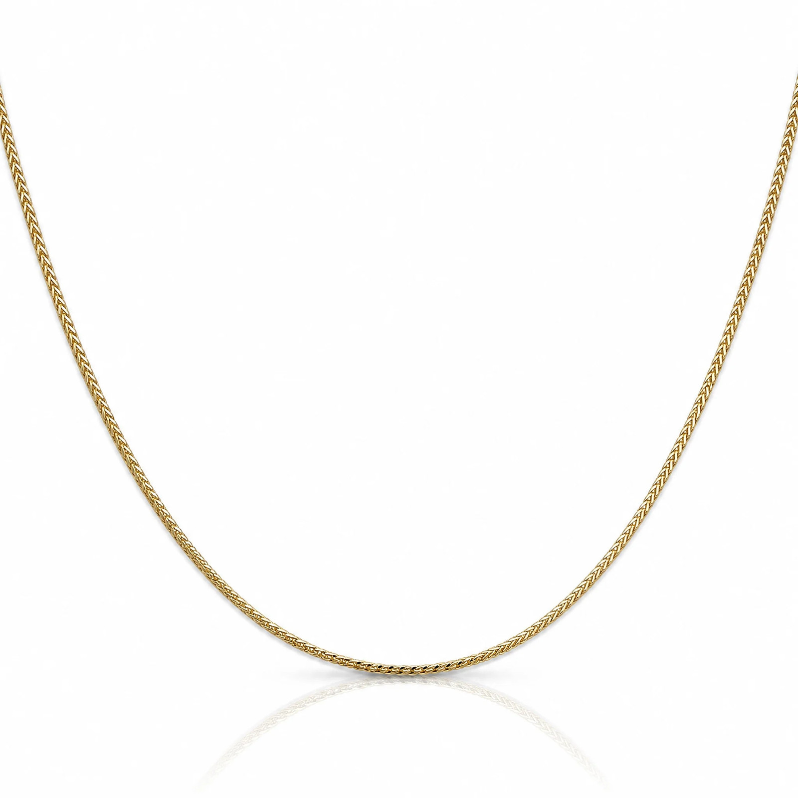 14K Yellow Gold 1.1mm Franco Chain Necklace 16″-24″