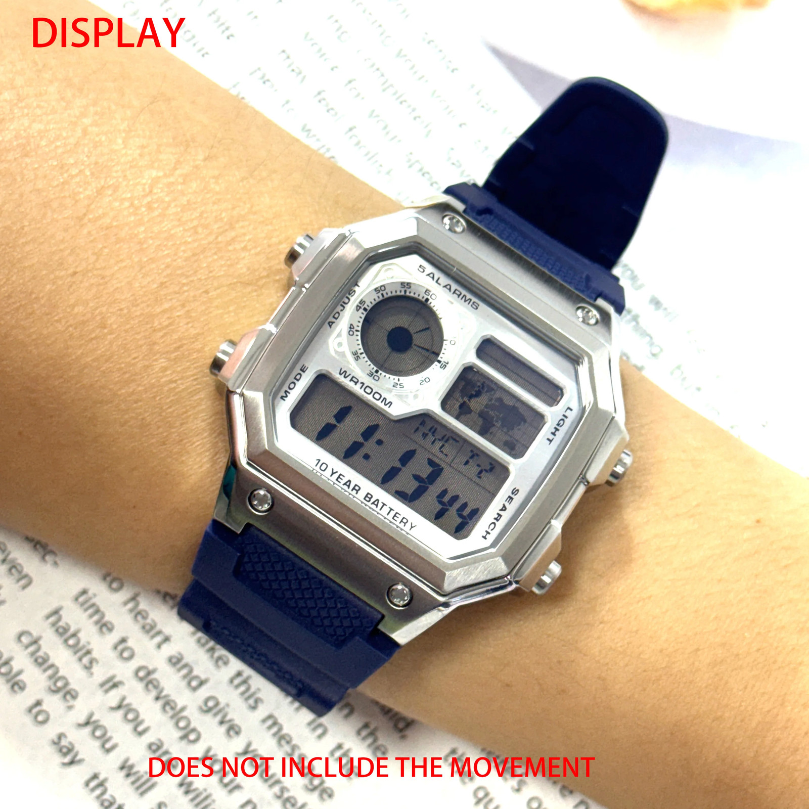 Suitable For Casio AE1200 Watch Case Mod Kit 316L Stainless Steel Glass 10ATM