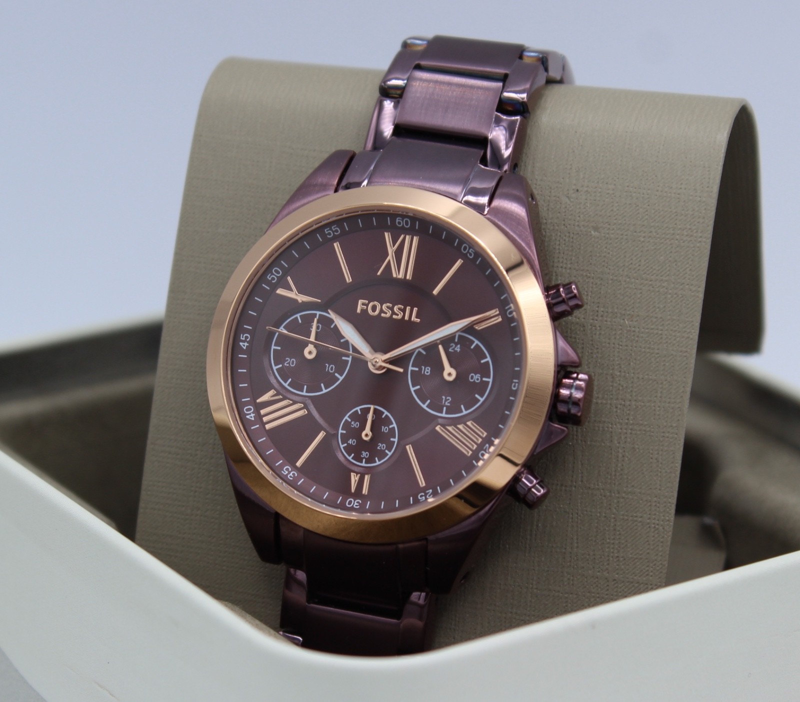 Fossil Modern Courier Midsize Chrono Purple Women’s BQ3281 Watch