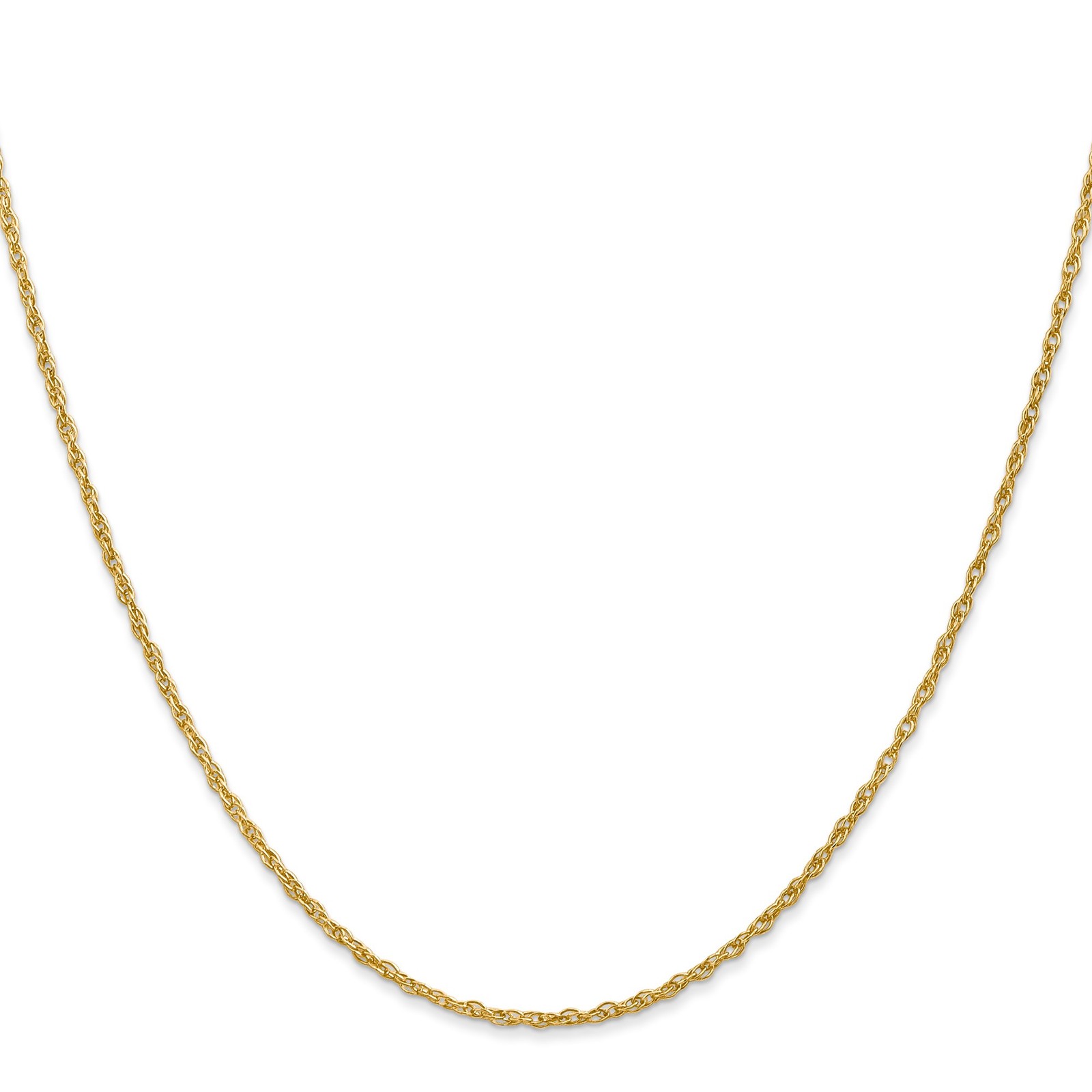 14K Yellow Gold 1.3mm Rope Chain Necklace 16-30 Inch Mens Womens