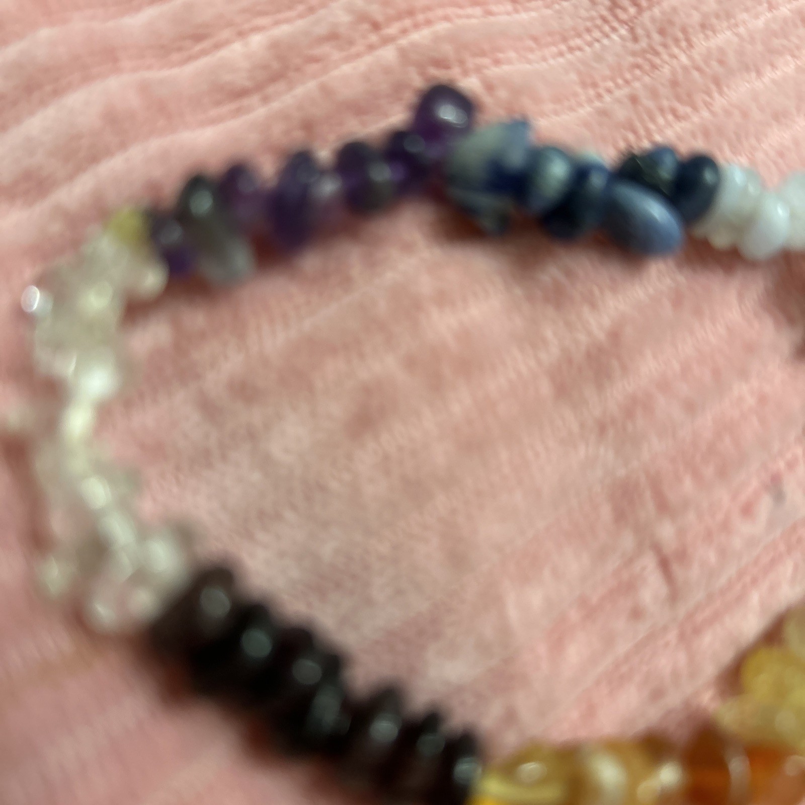 Chakra Chipstone Bracelet Natural Crystal Healing Stone Stretch Bracelet
