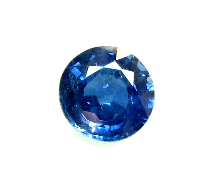 Natural Loose Round Thai Blue Sapphire 1.68 Cts 6.9 x4.2 MM ( WxD )- RARE Size