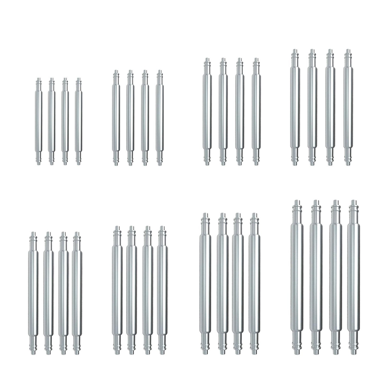 Watch Band Pins，32pcs Thickness Heavy Duty Spring Bar, 1.5mm/1.8mm 316L S