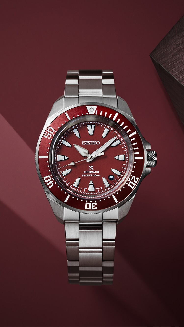 Seiko Prospex 41.7mm Automatic Men’s Diver Watch (Red Dial)