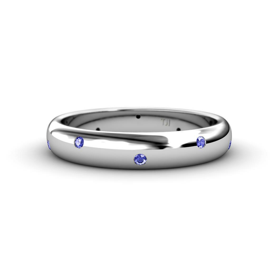TriJewels Tanzanite Burnish Set Eternity Band 1/5 ctw 14K Gold JP:216211
