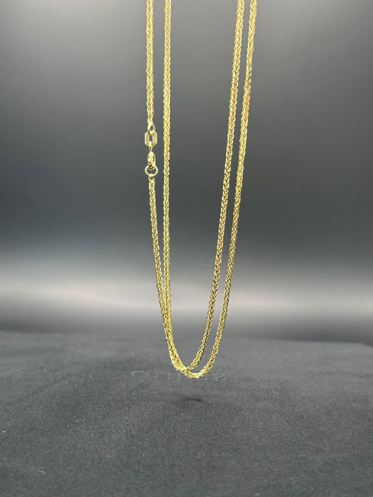 14K Yellow Gold Spiga Wheat Chain Necklace 22” 2.0mm 585 Hallmark Genuine Gold