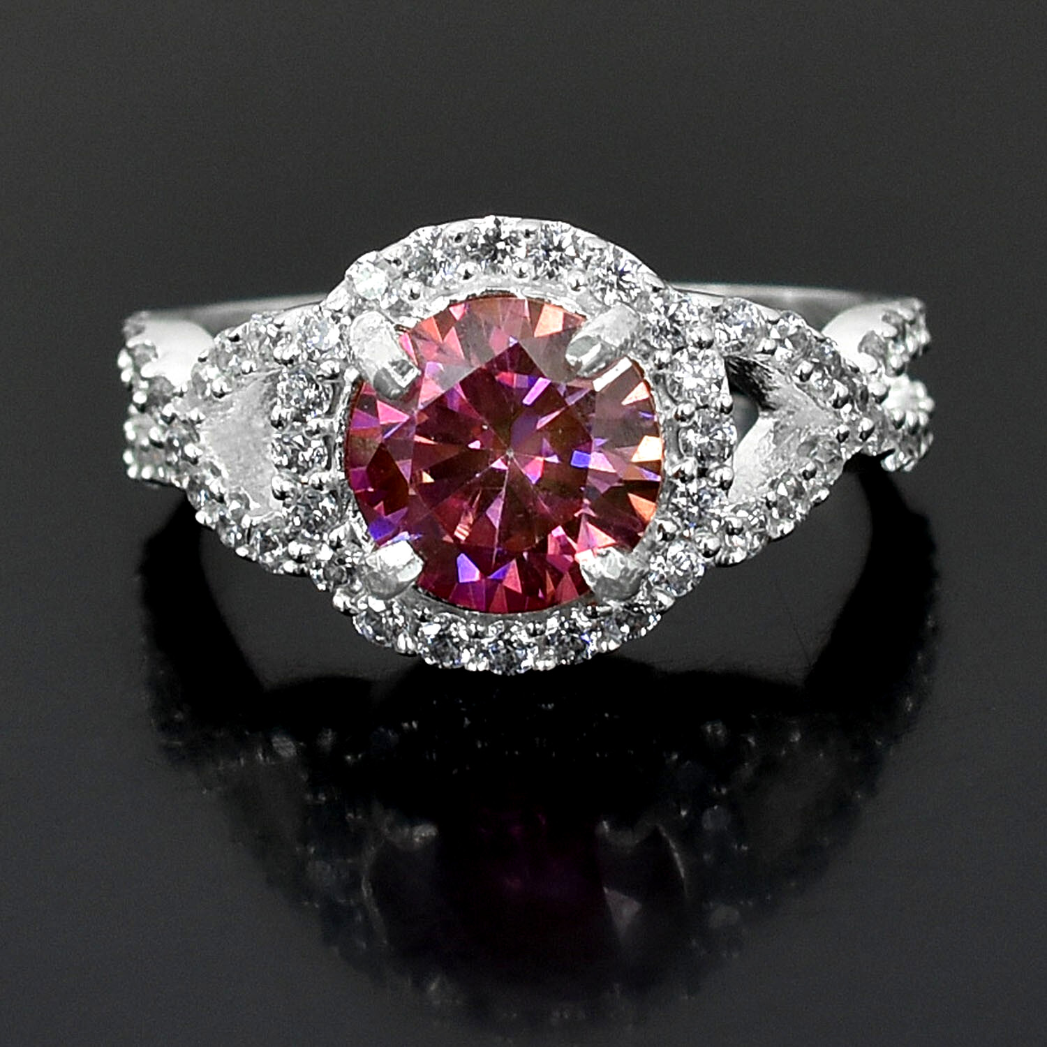 Certified 1.65Ct Pink Diamond Solitaire Ring !Tariff Free